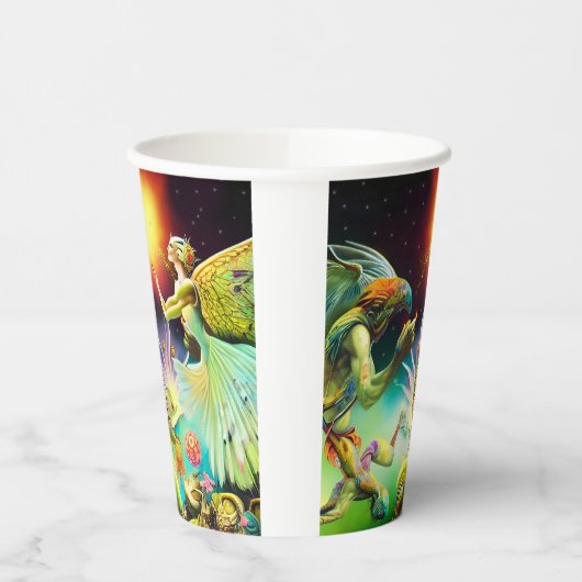 Gobelets En Papier Une époque de peinture à l'huile repensée (Gauche)