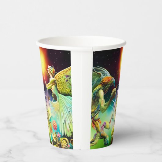 Gobelets En Papier Une époque de peinture à l'huile repensée (Droite)