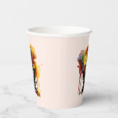 Gobelets En Papier Une femme afro-américaine avec les cheveux d'afro- (Droite)