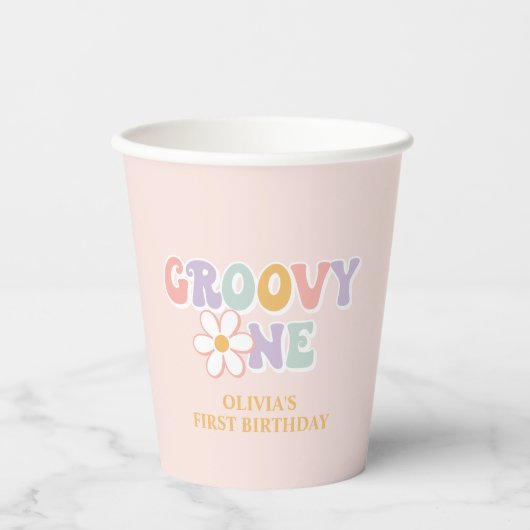 Gobelets En Papier Une fille Super Pink Daisy Checker (Recto)