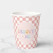 Gobelets En Papier Une fille Super Pink Daisy Checker (Recto)