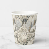 Gobelets En Papier Une forêt d'hiver paisible avec des loups blancs (Droite)