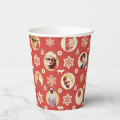 Gobelets En Papier Une histoire de Noël Rétro Snowflake Motif (Verso)