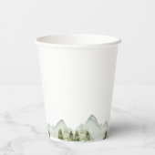 Gobelets En Papier Une joyeuse Camper Mountains 1ère fête d'anniversa (Verso)