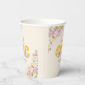 Gobelets En Papier Une moutarde sauvage et Fleur sauvage rose Anniver (Droite)