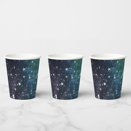 Gobelets En Papier Une nuit pleine étoile (Multi)