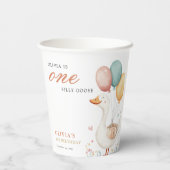 Gobelets En Papier Une oie sotte 1ère fête d'anniversaire (Verso)