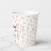 Gobelets En Papier Une oie sotte personnalisée rose 1er anniversaire (Gauche)