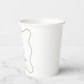 Gobelets En Papier Une oie sotte rose et vert (Gauche)