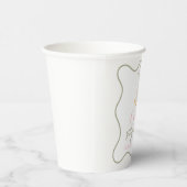 Gobelets En Papier Une oie sotte rose et vert (Droite)
