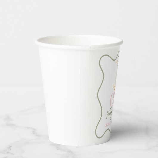 Gobelets En Papier Une oie sotte rose et vert (Droite)