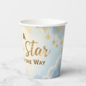 Gobelets En Papier Une Petite Étoile Sur Le Chemin Des Tasses Baby sh (Verso)
