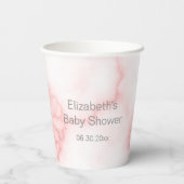 Gobelets En Papier Une Petite Princesse Est En Chemin Baby shower Ros (Verso)