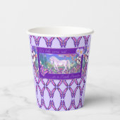 Gobelets En Papier Une serviette paradisiaque violette (Verso)