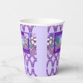 Gobelets En Papier Une serviette paradisiaque violette (Droite)