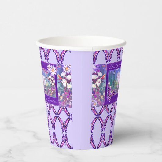 Gobelets En Papier Une serviette paradisiaque violette (Droite)