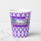 Gobelets En Papier Une serviette paradisiaque violette (Recto)