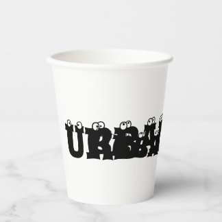 Gobelets En Papier Une tasse de trandydesign blanche avec "URBANGLAN"