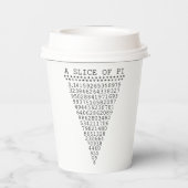 Gobelets En Papier Une tranche du parti Pi (Verso)