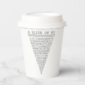 Gobelets En Papier Une tranche du parti Pi (Recto)