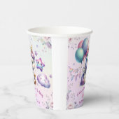 Gobelets En Papier Unicorn Anniversaire Fille Purple & Gold Papier (Droite)