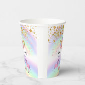 Gobelets En Papier Unicorn fête Rainbow 1er Anniversaire whimsday gir (Droite)