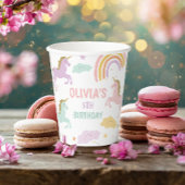 Gobelets En Papier Unicorn Magical Rainbow Celebration Fille Annivers