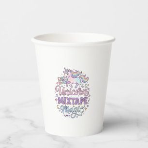 Gobelets En Papier Unicorn Mixtape Magie Autocollant et Chemise Adora