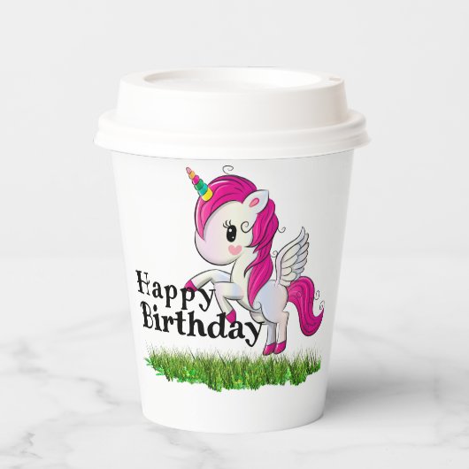 Gobelets En Papier Unicorne (Recto)