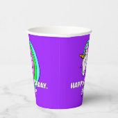 Gobelets En Papier Unicorne arc-en-ciel (Droite)