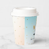Gobelets En Papier Unicorne Florale Blanc Or (Droite)
