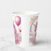 Gobelets En Papier Unicorne rose (Gauche)