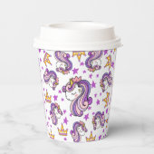 Gobelets En Papier Unicorne violette (Verso)