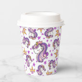 Gobelets En Papier Unicorne violette (Recto)