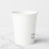 Gobelets En Papier Unique Black White Trendy Ajouter Votre Nom (Droite)