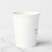 Gobelets En Papier Unique Élégant Plain Simple Blanc Spécial (Droite)