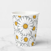 Gobelets En Papier Unique Hip Summer Daisy Floral Pattern Aquarelle (Gauche)
