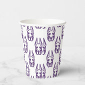 Gobelets En Papier Université d'Albany Chef de la mascotte Great Dane (Droite)