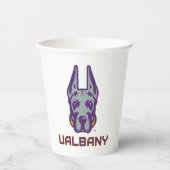 Gobelets En Papier Université d'Albany Great Danes (Recto)