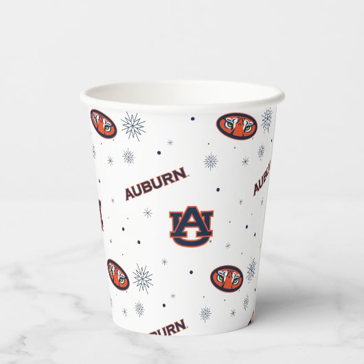 Gobelets En Papier Université d'Auburn | Motif de vacances (Verso)