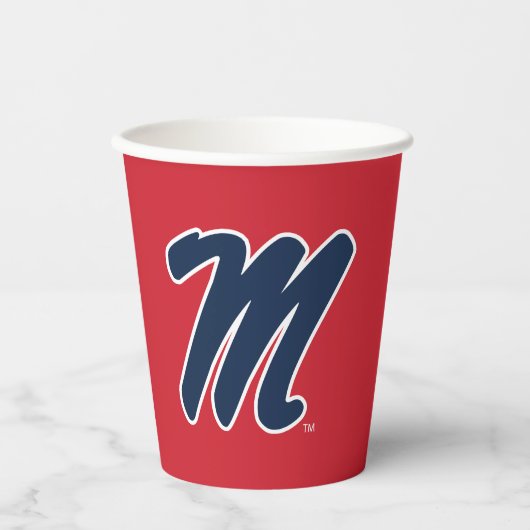 Gobelets En Papier Université du Mississippi | Script M (Recto)