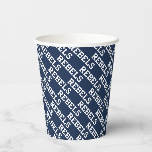 Gobelets En Papier Université du Mississippi | Wordmark Rebels (Verso)