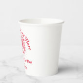 Gobelets En Papier Vacances de Noël | Donnez un petit noeud ici (Gauche)