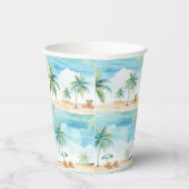 Gobelets En Papier Vacances d'été Plage Palm Trees - (Droite)