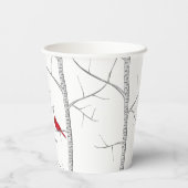 Gobelets En Papier Vacances hiver simple Red Cardinal Birger Tree (Verso)