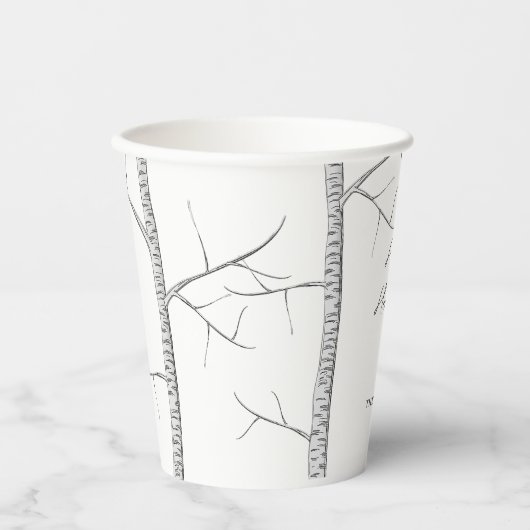 Gobelets En Papier Vacances hiver simple Red Cardinal Birger Tree (Recto)