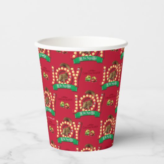 Gobelets En Papier Vacances Noël | Joie au Motif écureuil (Recto)