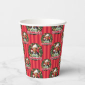Gobelets En Papier Vacances Noël | Merry Clarkmas Motif (Verso)