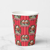 Gobelets En Papier Vacances Noël | Merry Clarkmas Motif (Droite)