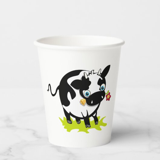 Gobelets En Papier Vache À Fleur (Recto)